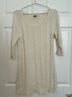 Roxy Cream Cable Knit Sweater Dress